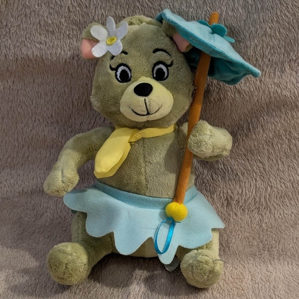 Yogi Bear Cindy Bear Plush Parasol Skirt Scarf 9in Green Hanna Barbera 2022 Rare